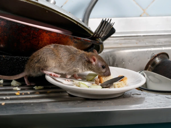 tikus senang berada di tempat piring-piring kotor